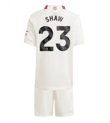 Manchester United Luke Shaw #23 Replica Third Stadium Kit for Kids 2023-24 Short Sleeve (+ pants)